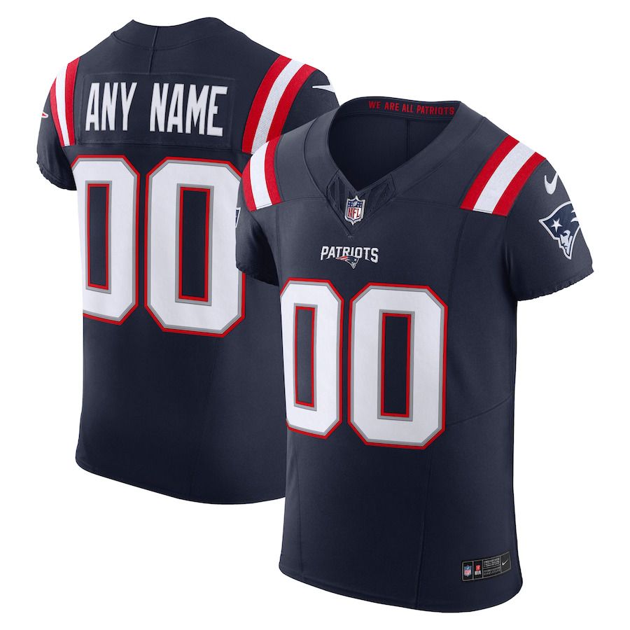 Men New England Patriots Nike Navy Vapor F.U.S.E. Elite Custom NFL Jersey->customized nfl jersey->Custom Jersey